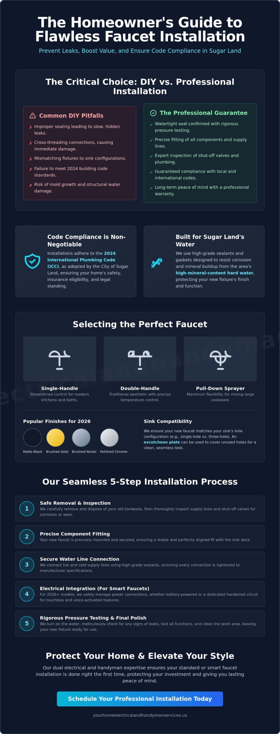 Professional Faucet Installation in Sugar Land: The 2026 Homeowner’s Guide