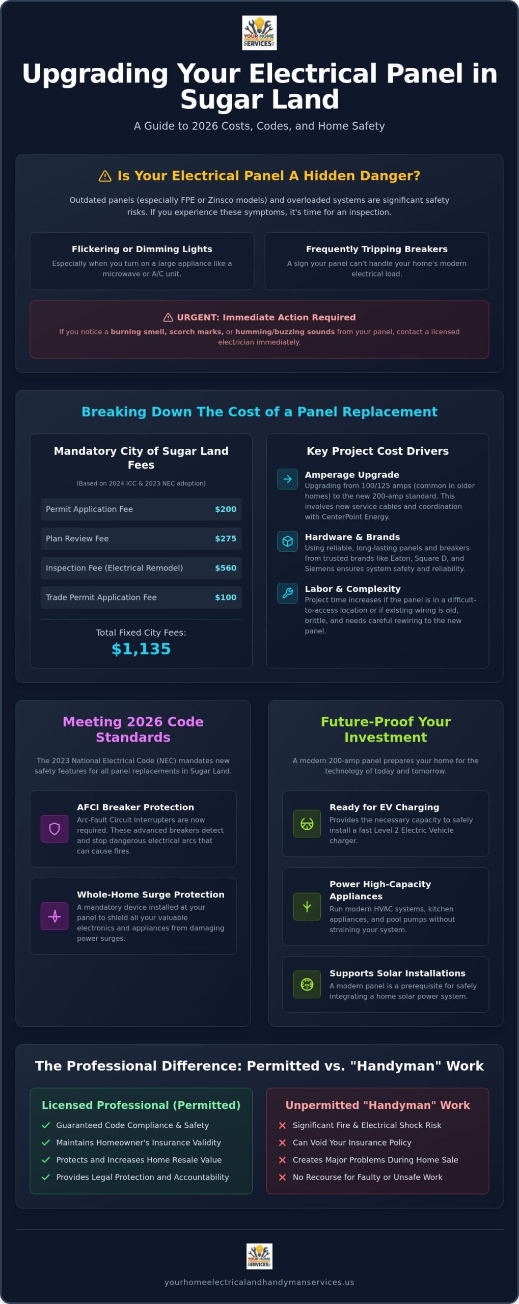 Cost to Replace Circuit Breaker Panel in Sugar Land: 2026 Pricing Guide